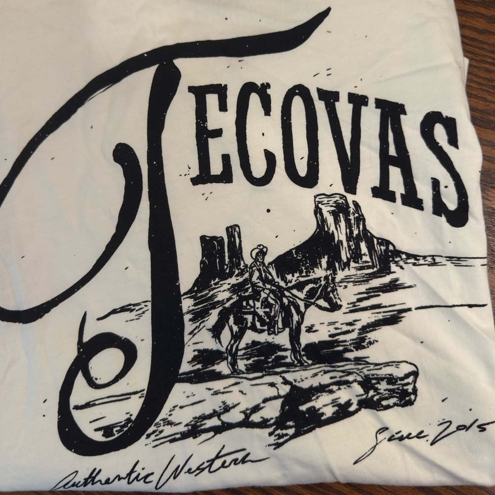 Tecovas Black and White Cowboy Graphic Tee